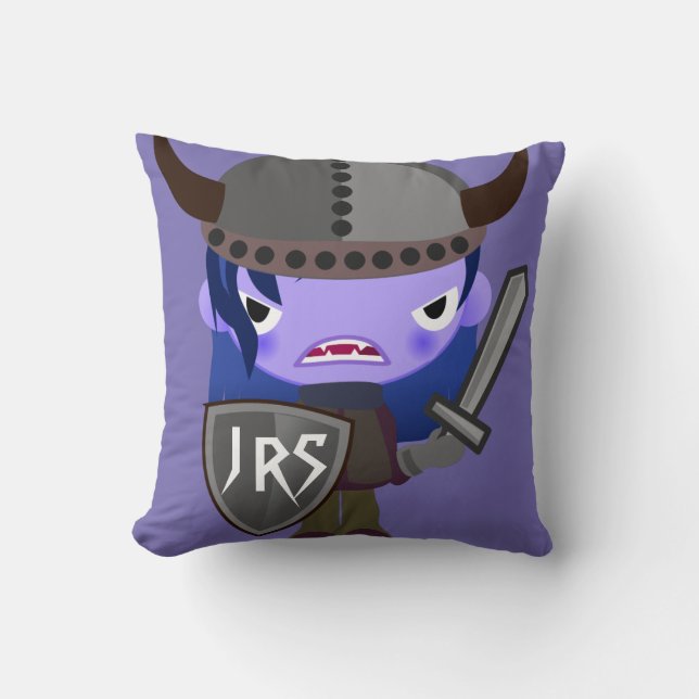 Vampiro de almohada Viking Purple Chica Escudo Esp (Anverso)