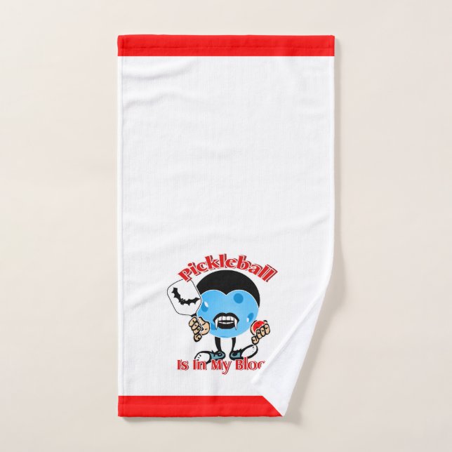 Vampiro de Halloween - La pelota de pellebol está  (Toalla de mano)