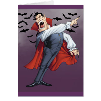 Vampiro divertido del dibujo animado con los palos