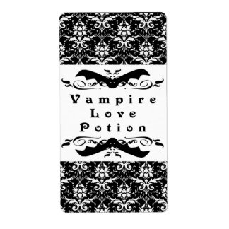 Vampiro Poción de amor Etiquetas de Halloween