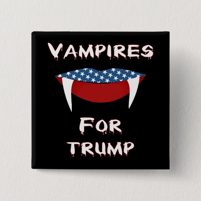 Vampiros para el botón de Halloween de la (Anverso)