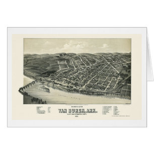 Van Buren, mapa panorámico de AR - 1888
