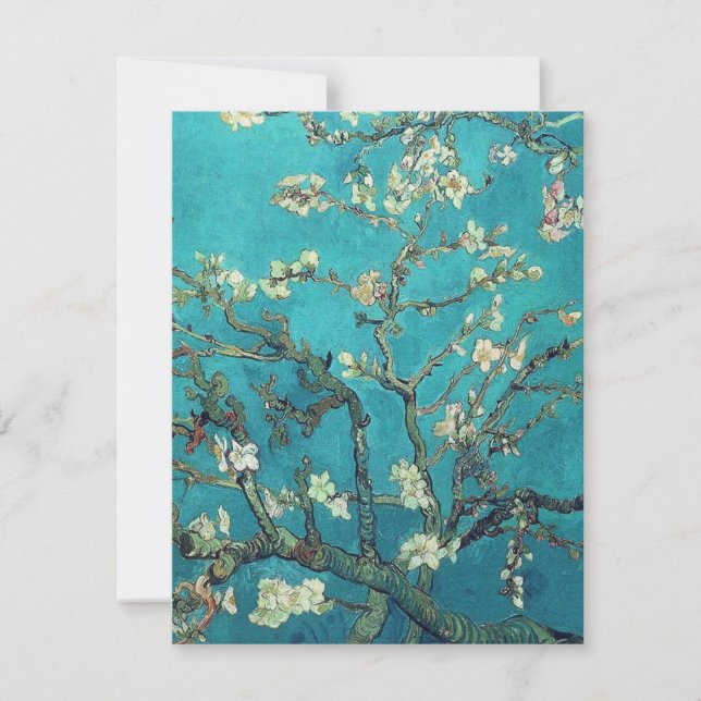 Van Gogh Almond Flores Invitaciones (Anverso)