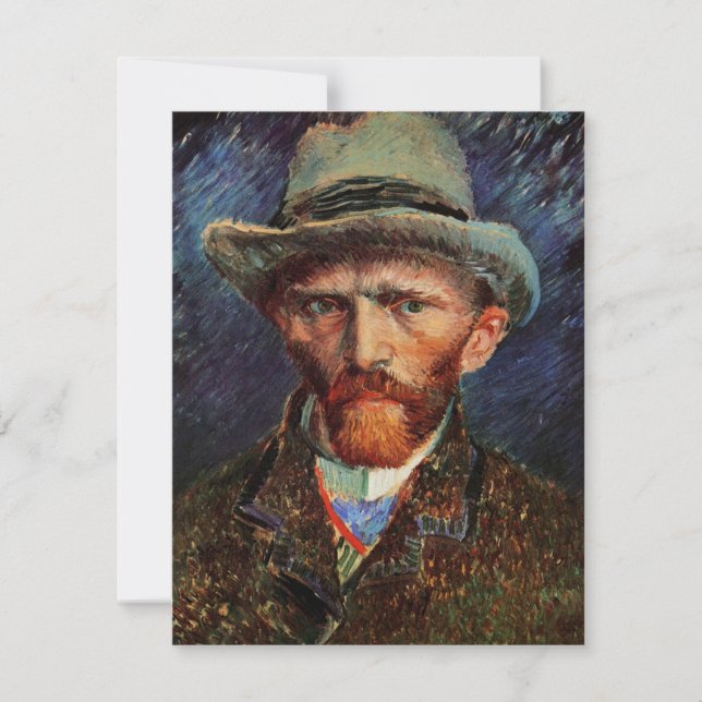 Van Gogh; autorretrato con Gorra de Felt Gray (Anverso)