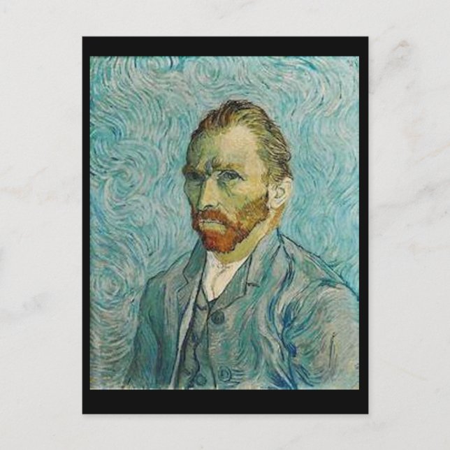 Van Gogh, autorretrato, postal de arte (Anverso)