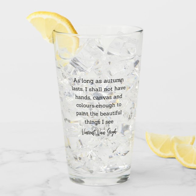 Van Gogh Autumn Quote Decor For Home (Anverso (hielo))