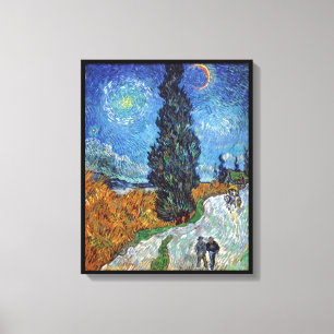 Van Gogh - Camino con Cipreses Arte Fino
