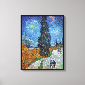 Van Gogh - Camino con Cipreses Arte Fino
