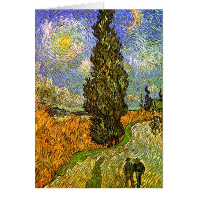Van Gogh: Camino con Cypress y la estrella (Frente)