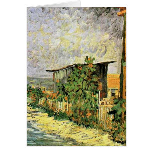 Van Gogh - Camino de Montmarte con girasoles,