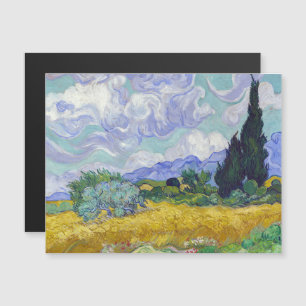 Van Gogh - Campo de Trigo con Cipreses Tarjeta Mag