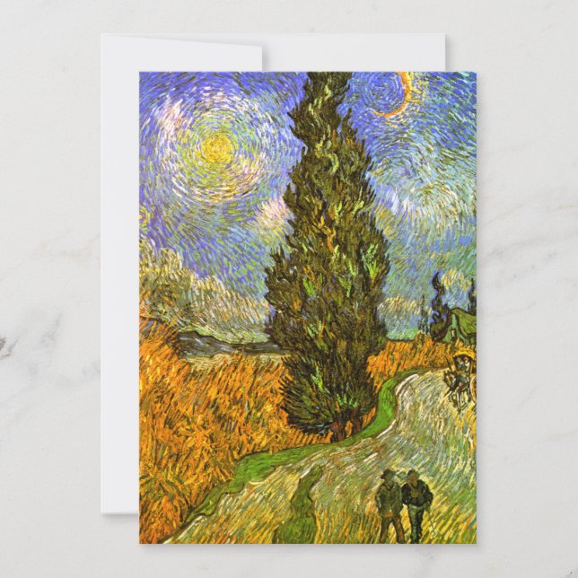 Van Gogh: Carretera con Cypress y Star (Anverso)