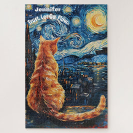 Van Gogh Cute rompecabezas felino