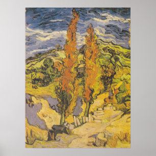 Van Gogh Dos Álamos - Arte de la Naturaleza Amaril