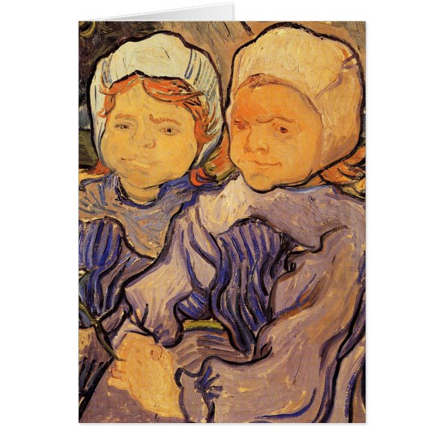 Van Gogh, dos hijos, arte del impresionismo vintag (Frente)