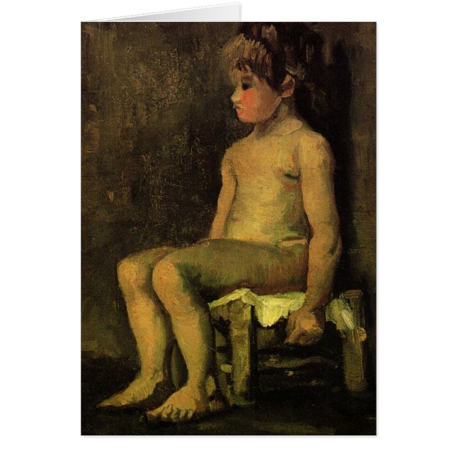 Van Gogh; Estudio de una niña sentada, Retrato (Frente)