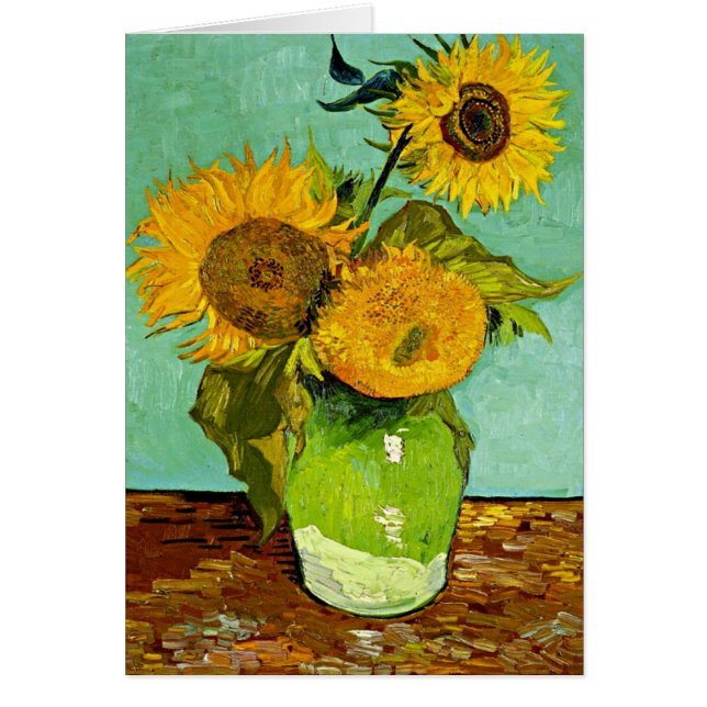 Van Gogh - Girasoles (3), pintura de Van Gogh (Frente)