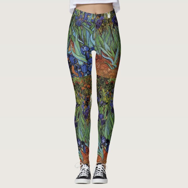 Van Gogh Irises Bellas Artes Leggings Pants (Anverso)