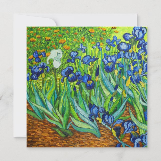 Van Gogh Irises Card (Anverso)