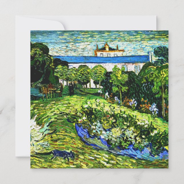 Van Gogh - Jardín de Daubigny, pintura famosa, (Anverso)