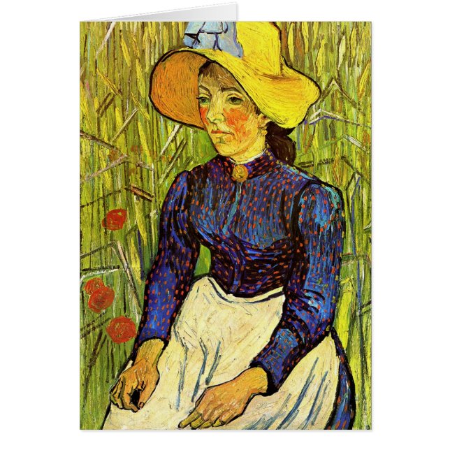 Van Gogh, joven campesina con Gorra de paja (Frente)