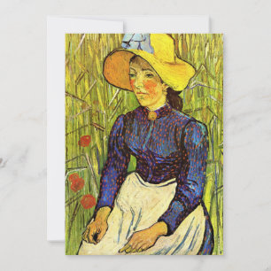 Van Gogh, joven campesina con Gorra de paja