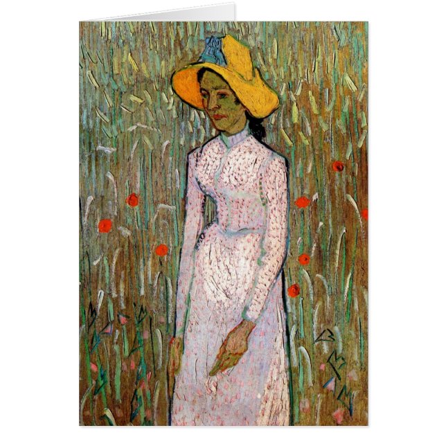 Van Gogh, joven Chica de pie; antecedentes de trig (Frente)
