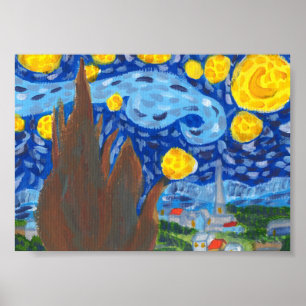 Van Gogh, La Impresión Nocturna Starry, Valor, Pos