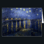 Van Gogh: La noche estrellada de 1888<br><div class="desc">Van Gogh: La noche estrellada,  1888,  tarjeta de saludo artístico.</div>