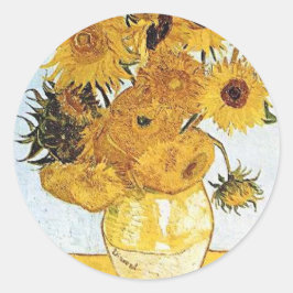 Van Gogh La Vase con 12 Pegatinas de girasoles