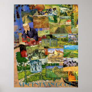 VAN GOGH MONTAGE CUSTOMIZABLE WALL POSTERS - GIFTS