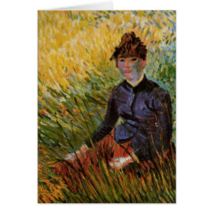 Van Gogh; Mujer Sentada en Hierba, Arte Antiguo Re