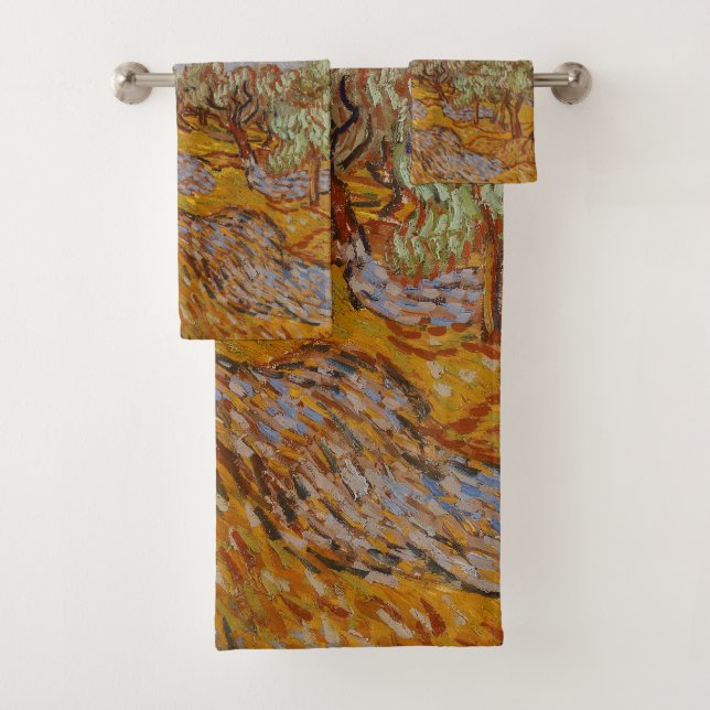 Van Gogh Olive Trees cielo amarillo (In situ)