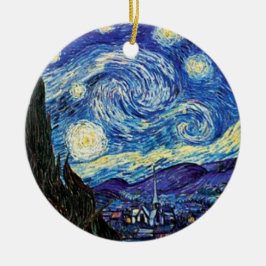 Van Gogh - Ornamento navideño nocturno estrellado