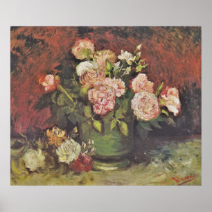 Van Gogh Peonies y Rosas Galería de Arte FloralHD