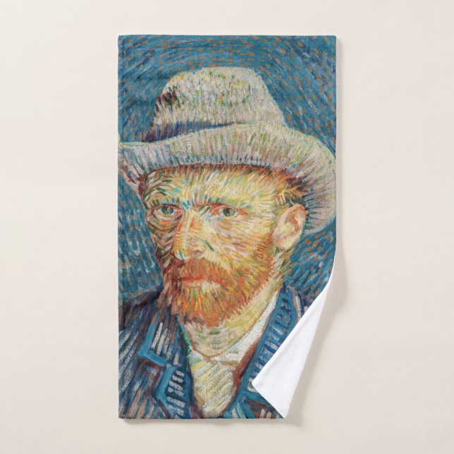 Van Gogh - Retrato propio con un Gorra de Grey Fel (Toalla de mano)