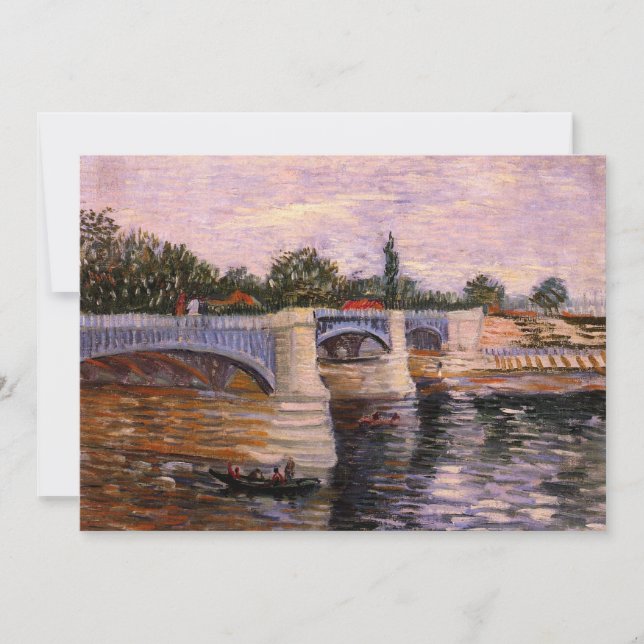 Van Gogh Río Sena con Pont del Grande Jette (Anverso)