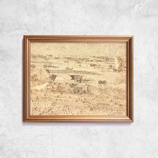 Van Gogh Sketches Cosecha El Arte De La Llanura