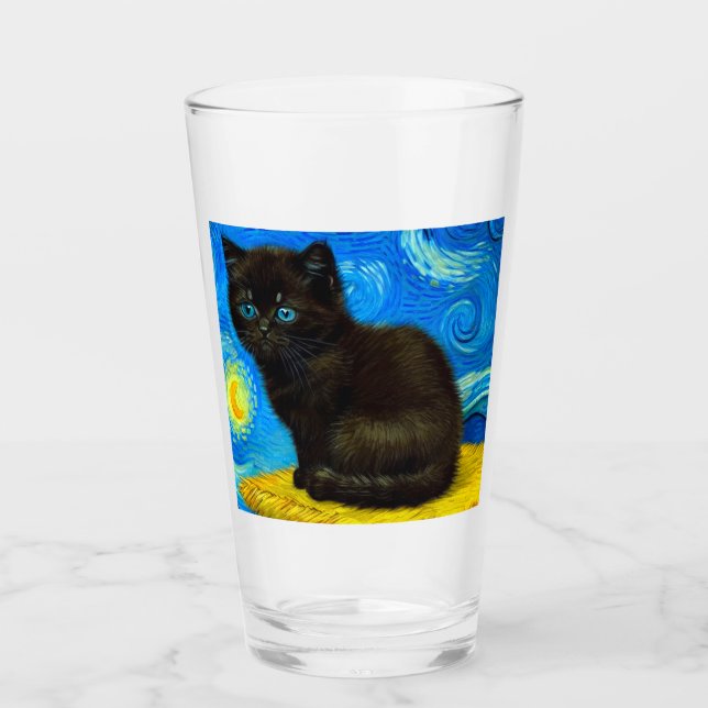 Van Gogh Style Starry Night Cat (Anverso)