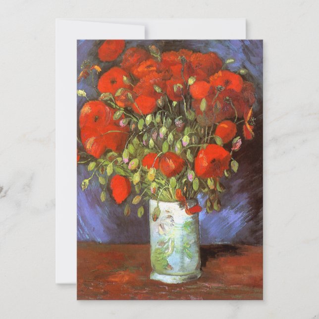 Van Gogh: Vase con los pipetas rojos (Anverso)