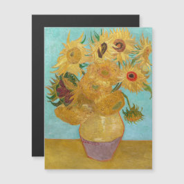 Van Gogh - Vase con tarjeta magnética de 12 giraso