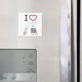 Van Nuys Airport Runways 16L y 16R imán cuadrado