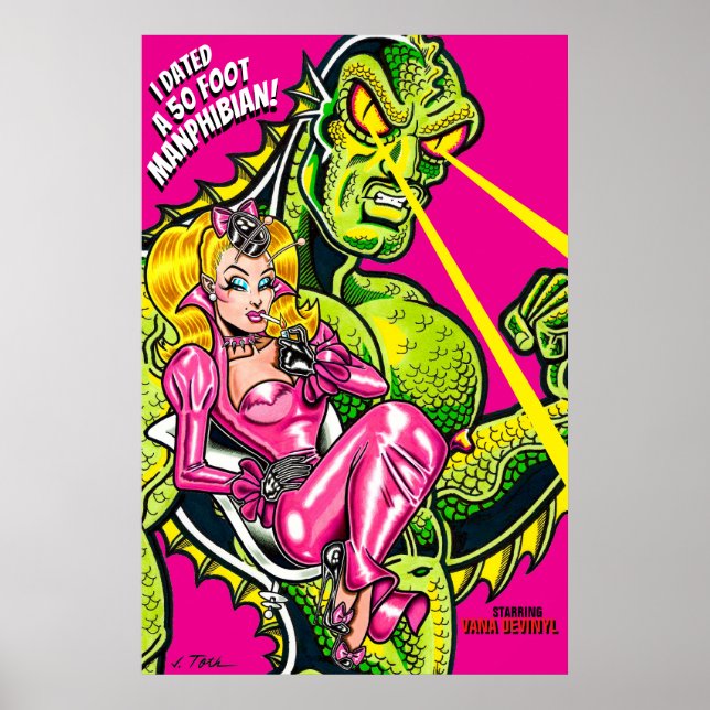 Vana DeVinyl™/I con 50 pies de manfibio! Póster (Frente)