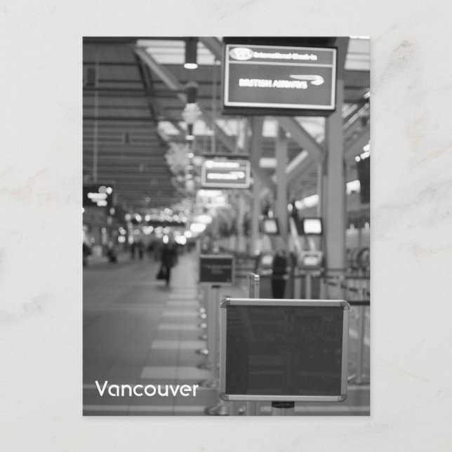 Vancouver - Aeropuerto vacío - Postales en blanco  (Anverso)