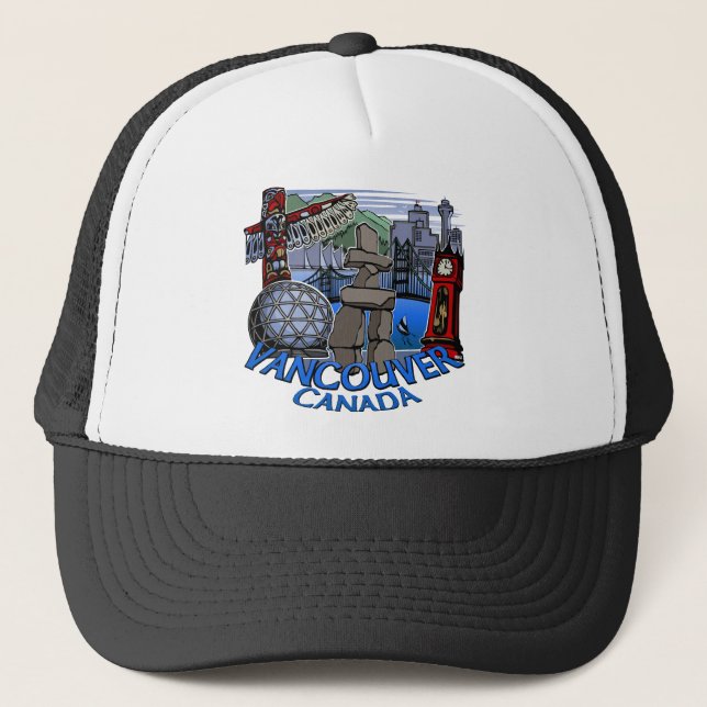 Vancouver BC Caps Souvenir Trucker Caps y Gorras (Anverso)