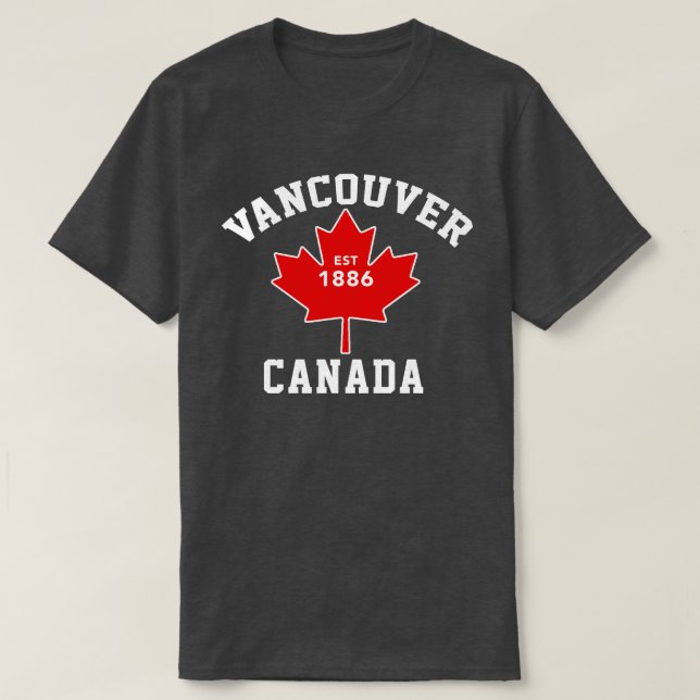Vancouver Canadá Est. Camiseta patriótica 1886 (Diseño del anverso)