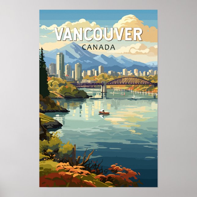 Vancouver Canadá Viajes Arte Vintage (Frente)