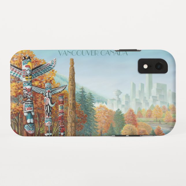 Vancouver Funda de iPhone XR Vancouver Totem Pole  (Reverso (horizontal))