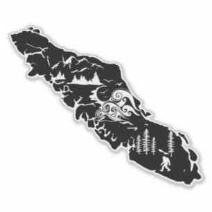 Vancouver Island Places Pegatina del Vinyl de la C