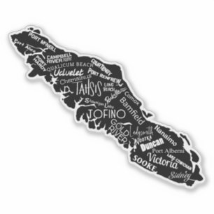 Vancouver Island Places Pegatina del Vinyl de la C